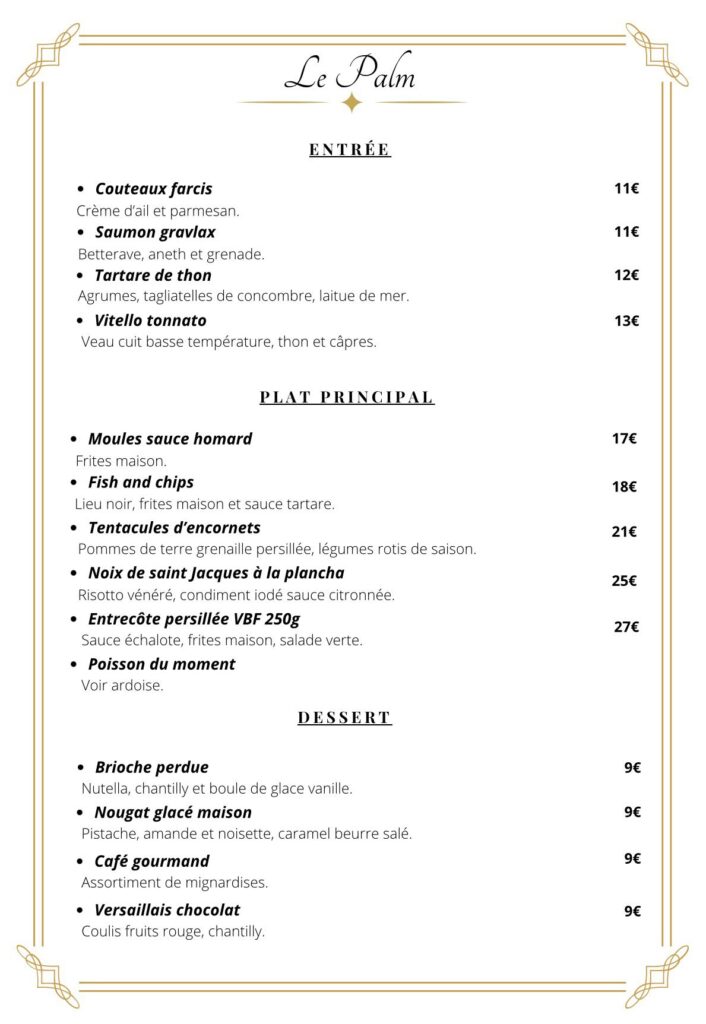 Fruits de mer à Chatelaillon Le Palm